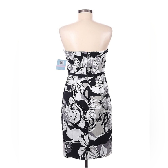 Suzi Chin for Maggy Boutique Strapless Floral Dress Size 6 - Picture 3 of 4